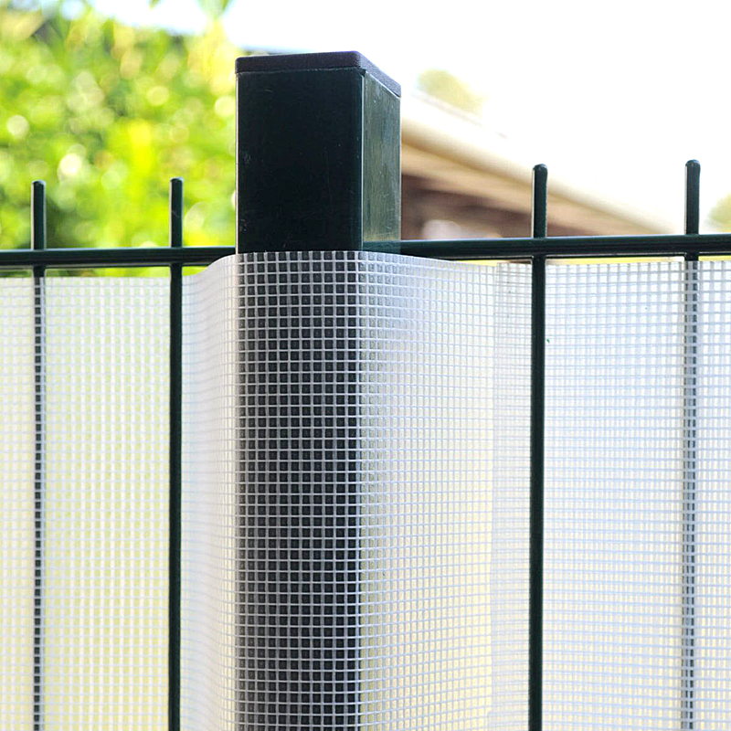 Decorative Vinyl Fence Tape Stone Pattern Imprint PVC Fence Screen Strip