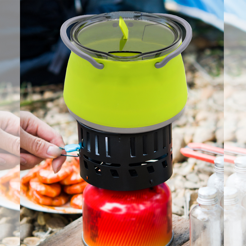 2020 Newest Product Portable Folding Cooking Stock Pot Outdoor Camping Collapsible Silicone Bowl