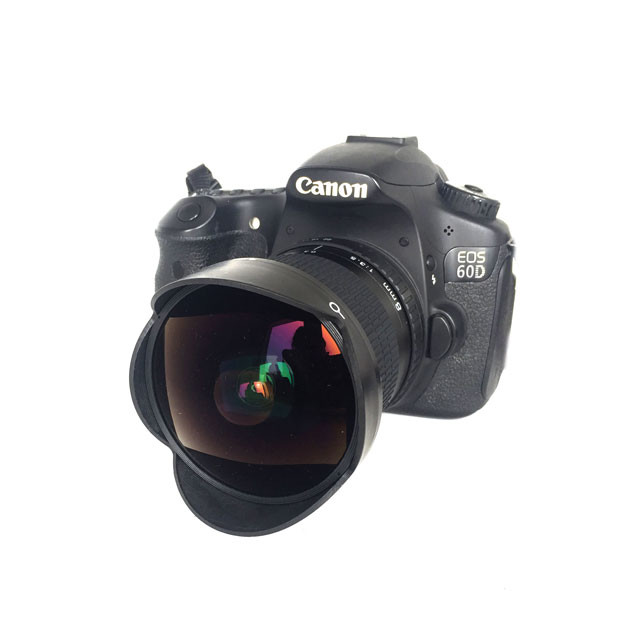 8mm F3.5 6 Blades HD Fisheye Camera Lens For Nikon Manual Focus Black Color