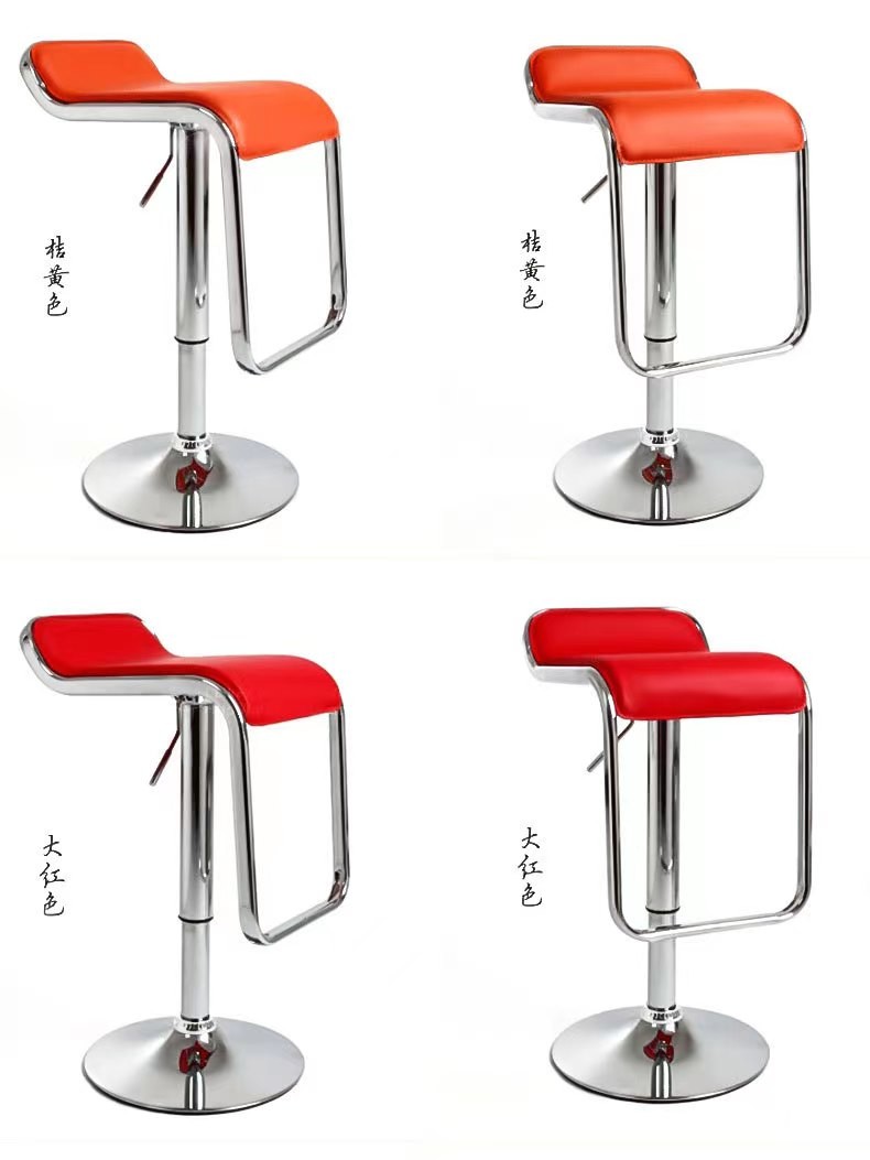 Lounge Hotel Trade Show Booth Furniture Gas Lift Bar Chair PU Pocated For Coffee Shop