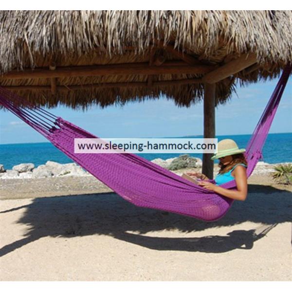 Luxury Durable Family Hand Woven Mayan Hammock Handmade Natural Color Purple For 2