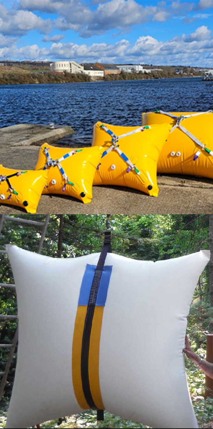 Boat Air Bags HF Welding PVC Coated Fabric Lifting Bag Enclosed Pillow Type