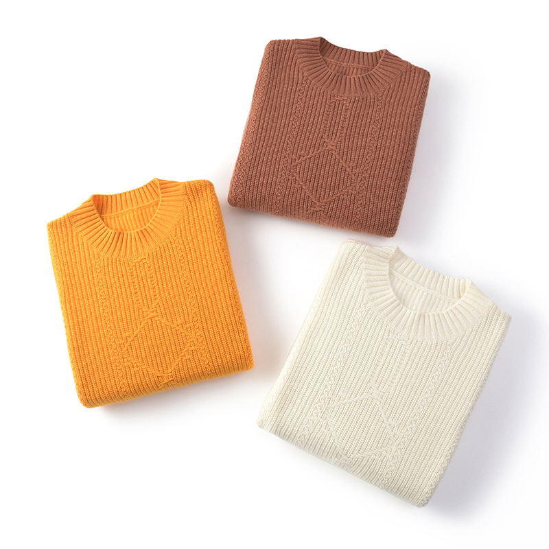 High Elastic Long Sleeve Knitted Sweater Skin Friendly Women's Casual Sweater