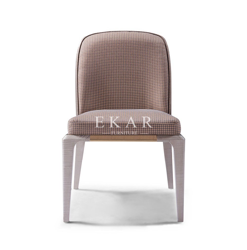 European Upholstered Wooden Leather Dining Chair W002D5