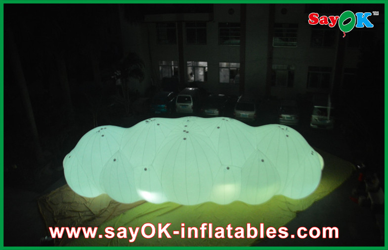 Big LED Decoration Inflatable Helium Cloud Balloon 0.18mm PVC Material For Advertising