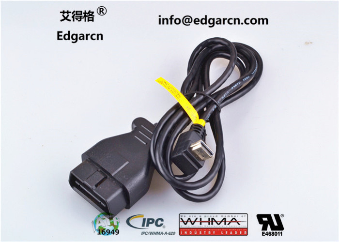 16 Pin Plug Automotive Wiring Harness Kits , Copper Car Diagnostic Cable