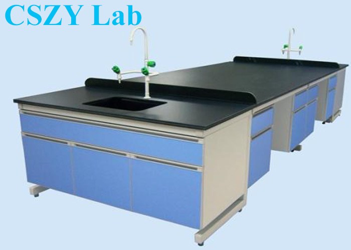 Cheap Price Professional School Lab Furniture Island Bench With PP sink
