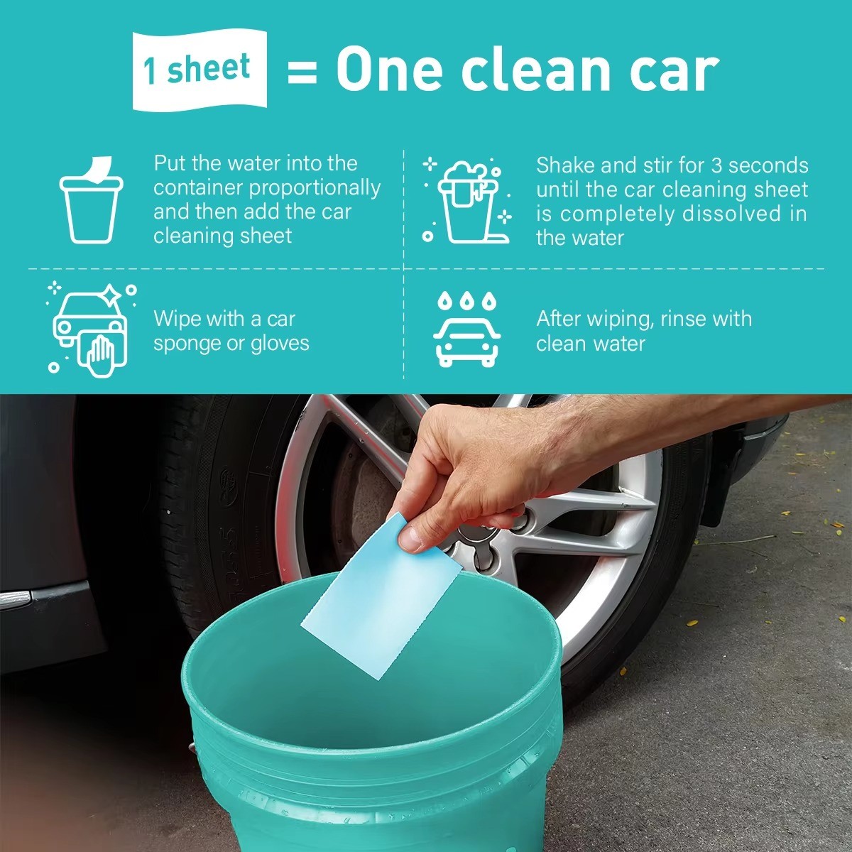Interior Dash Car Wash Strips Easy Cleaning Portable And Long Lasting