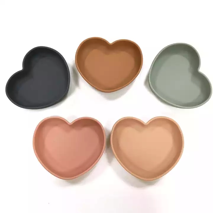 Baby Feeding Set Plate For Fruits Factory Price Customized Heart Shape Bpa Free