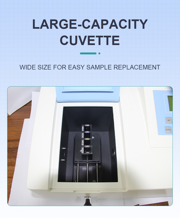Lab Analysis Spectrophotometer V1200 Portable Single Beam UV Vis 9KG Stray Light 220nm