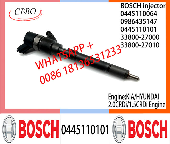 BOSCH Common Rail Injector 0445110064 0986435147 0445110101 33800-27000 33800-27010 for KIA/HYUNDAI 2.0CRDi/1.5CRDi
