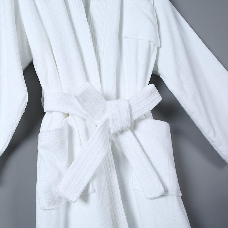 Hotel Cotton Bathrobe Hypoallergenic and Soft Medium Length Nightgown for Adults