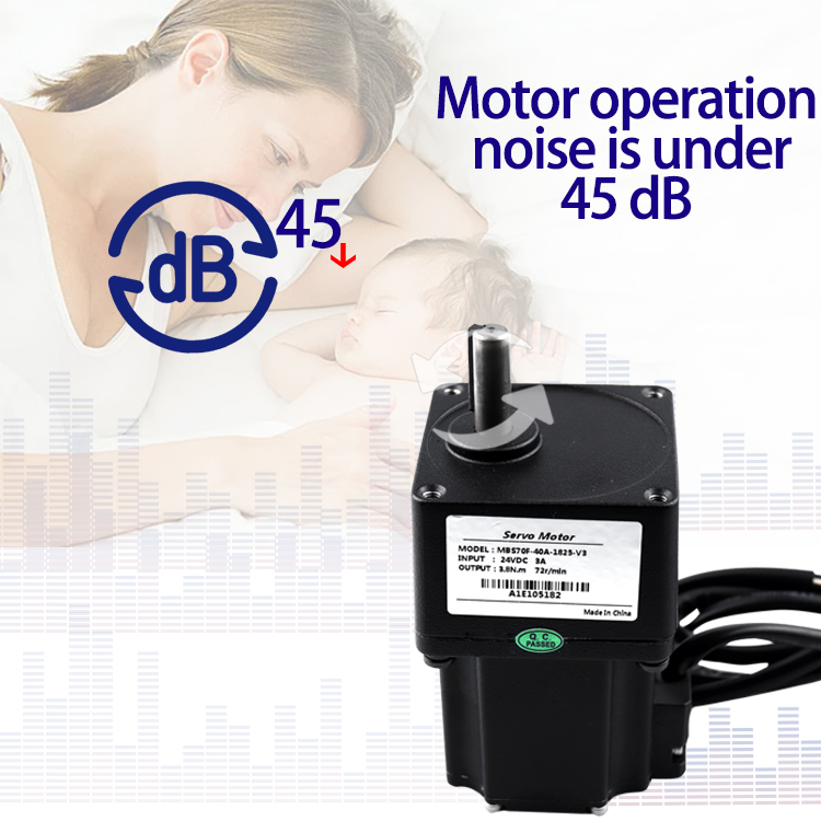 40W 1800rpm Low Voltage Bldc Servo Motor With Encoder