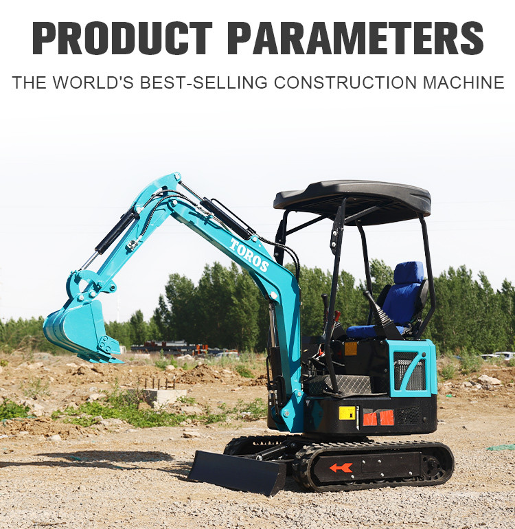 19KW Toros Mini Excavator Hydraulic 1.5 Ton Mini Digger Home Use