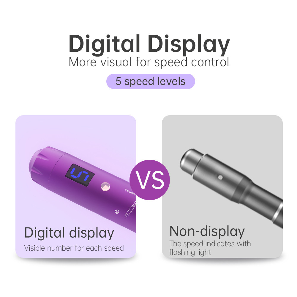 Dr Pen X5-W Wireless dermapen with Speed Digital display Auto Microneedle System Adjustable Needle 0.25mm-2.5mm