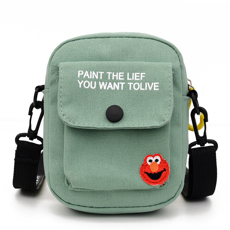 NEW 2024 NETWORK RED WITH THE SAME CANVAS CROSSBODY BAG BAG FEMALE BAG STUDENT SMALL FRESH HAND SHOULDER BAG
