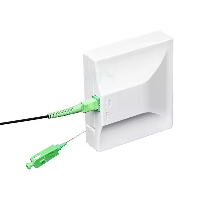 1 Port Wall Outlet Fiber Faceplate With G657B3 Invisible Cable 10/20 meters SC/APC