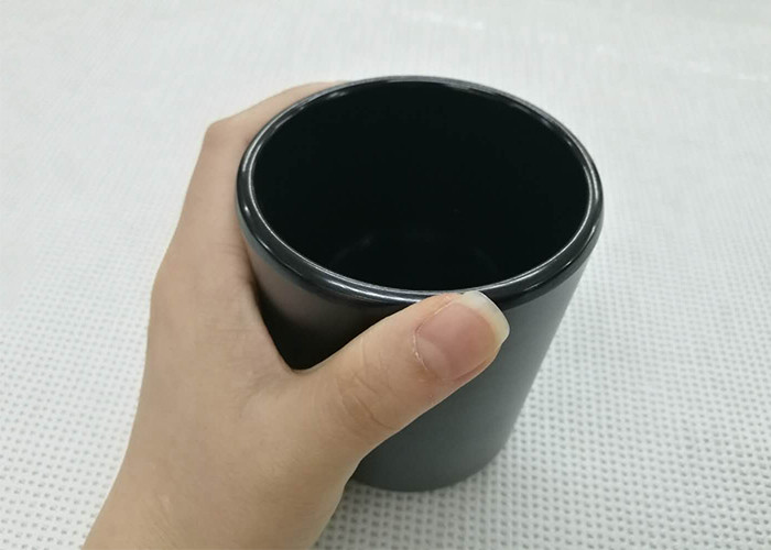 Black Color Tea Cup Imitation Porcelain Dinnerware Sets Dia7.6cm H9.2cm Weight 168g