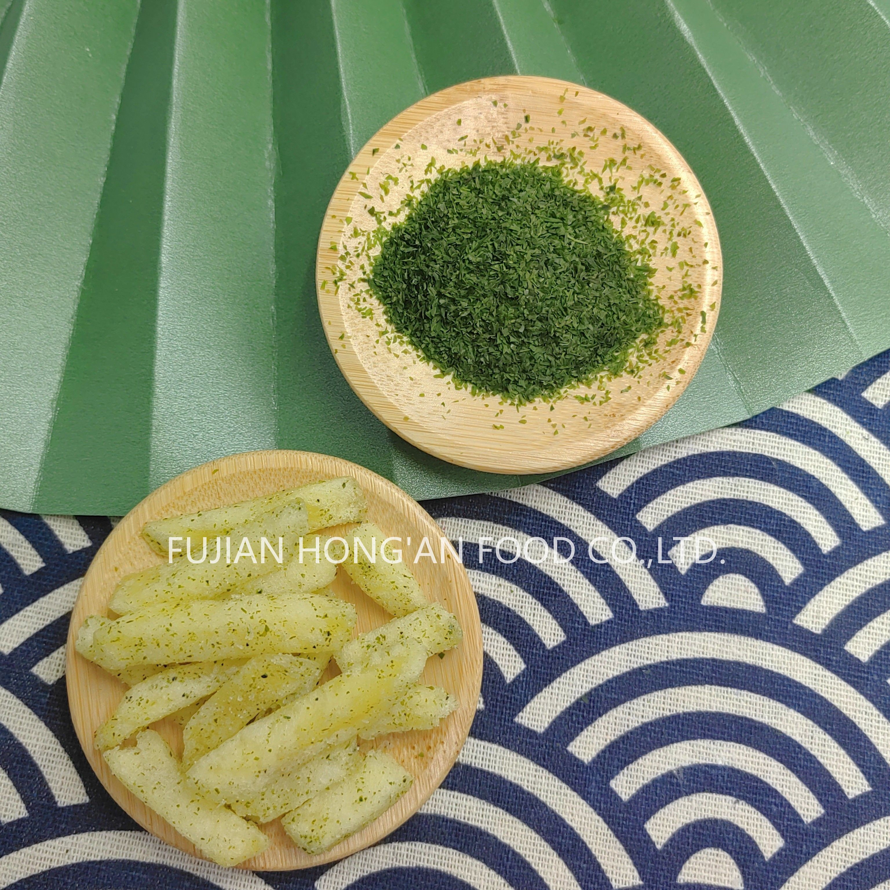 Food Grade Nutrient Rich Green Aonori Dried Seaweed Dry Processed Crispy Snack with Umami Flavor
