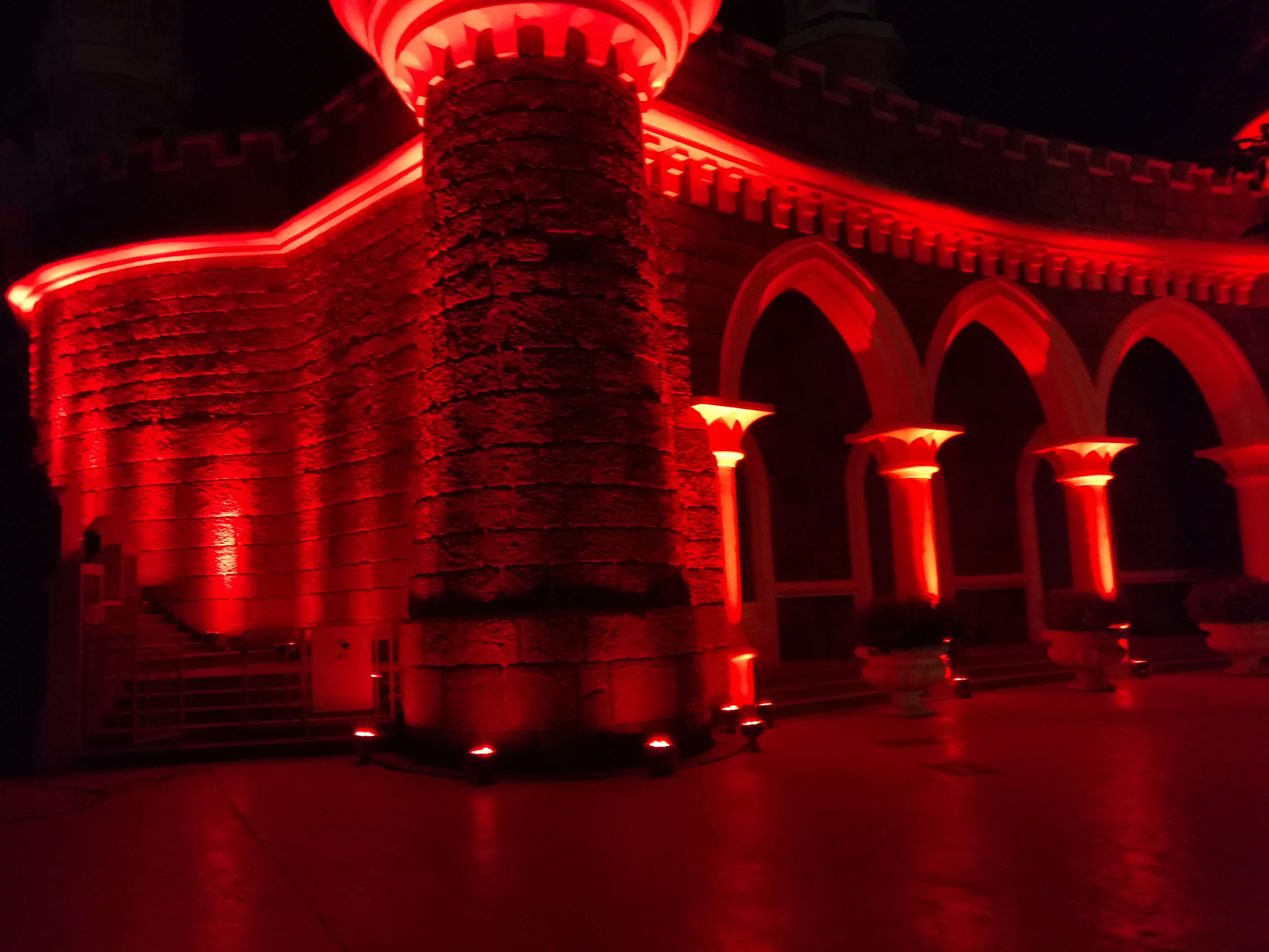 150w Cob Led Round Flood Light For Fantawild Cartoon Castle Project