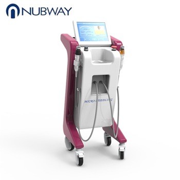 RF technology wrinkle removal double handles RF microneedle machine 0.3-3mm needle depth control machine in big sale