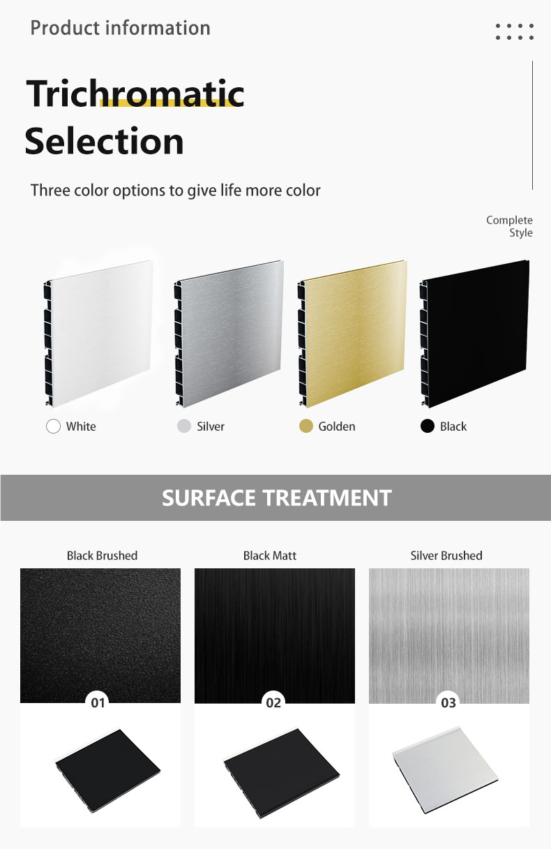 24cm Modern Design Plinth Baseboard Aluminum Channel for Wall Mounted Cabinet Design