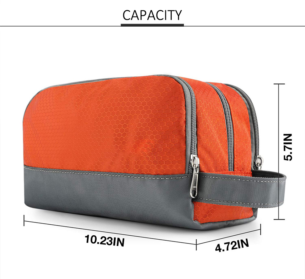 Zippered Unisex Nylon Travel Toiletry Organizer
