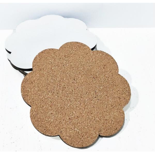 105*105mm Wavy Edge Flower shape Blank Sublimation Ccoasters Hotel And Restaurant Cup Mat