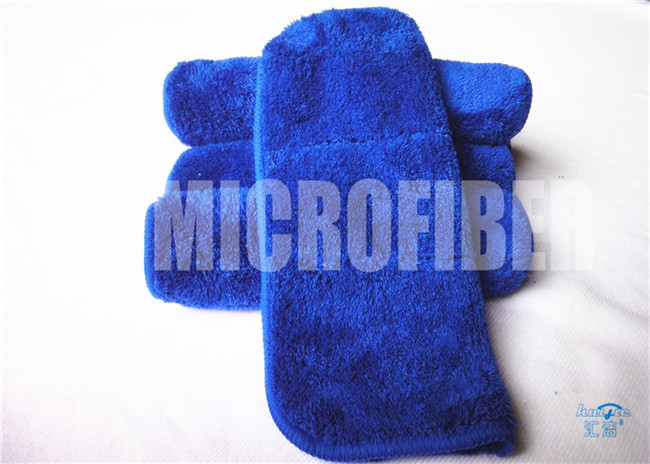 Super Absorbency Blue Color Hand Towel Mixrofiber Coral Fleece Towel For Kitchen