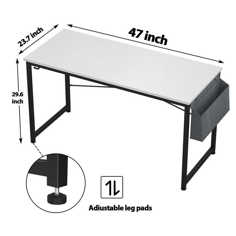 Modern Simple Style 47" W Office Laptop Table With Storage Bag 28.44lbs
