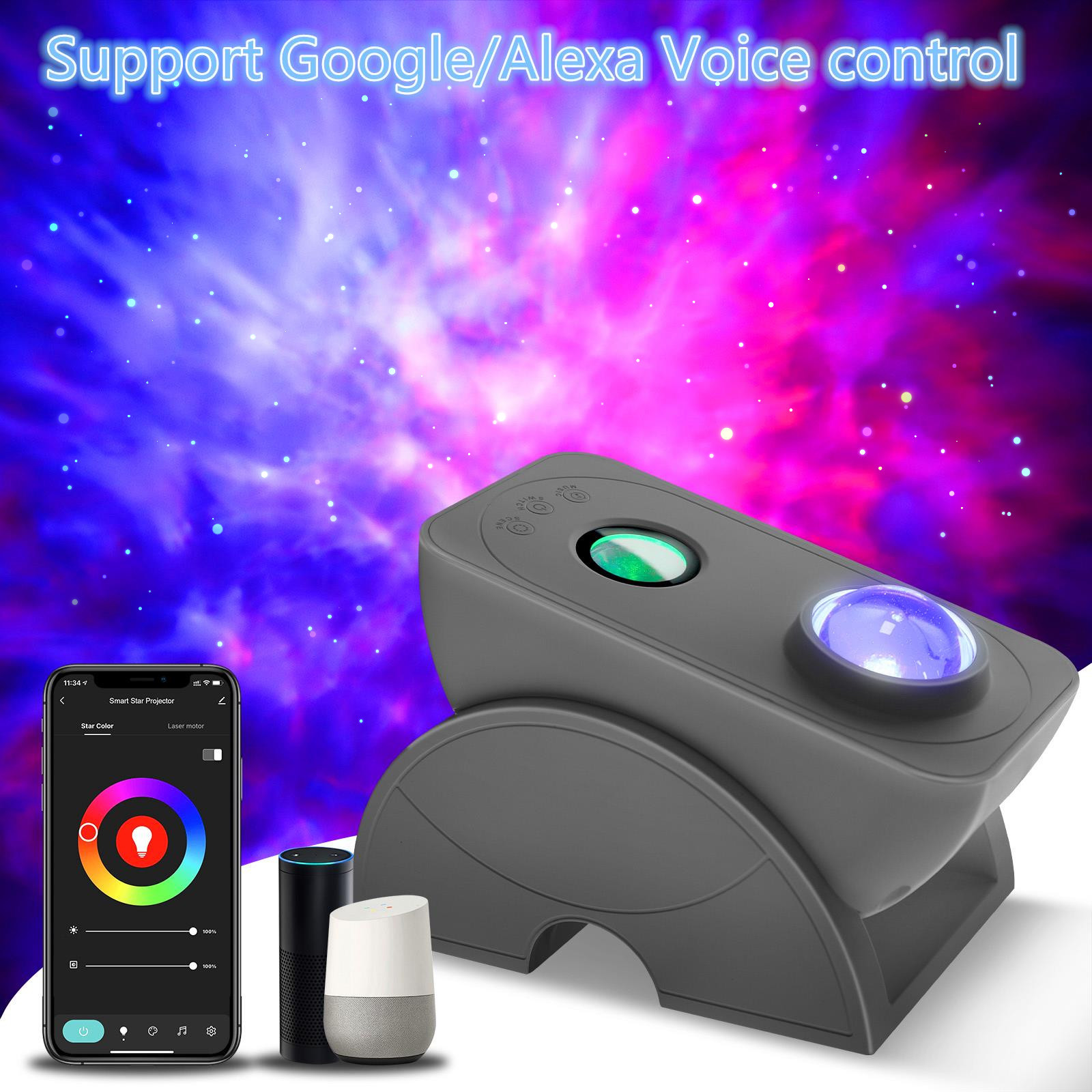 3 In 1 Starry Sky Laser Light APP Control 520nm Green 450nm Blue Color