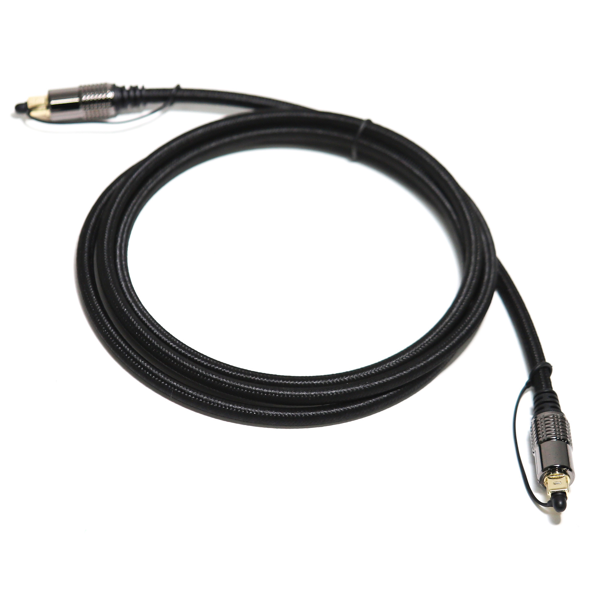 TOSLINK Optical Audio Cable OD5.0 Blakc Knite Rope Plated Alloy Shell Gold Interface 0.8M 1.2M For Home theatre Soundbar