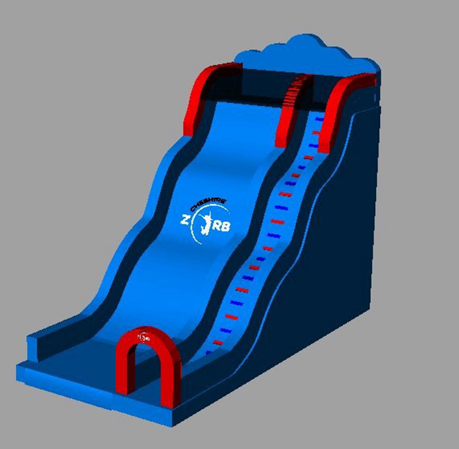 Custom Multiple Styles Inflatable Water Slide With Continuous Blower System