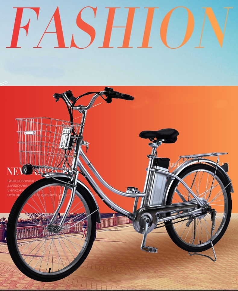 48V 250W Motor Electric Bike Step Through Frame 8Ah / 10Ah Lithium Battery