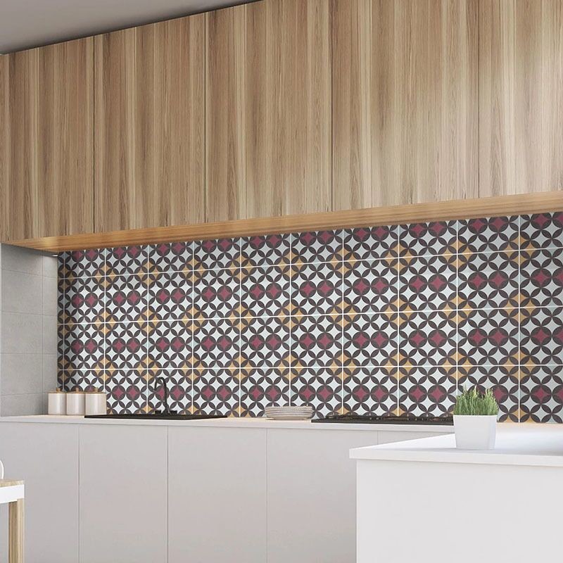 Wear-Resistance Red Stylish 20x20cm Wall Ceramic Rustic Tiles For Bathroom And Durable Floor Tile For Bedroom
