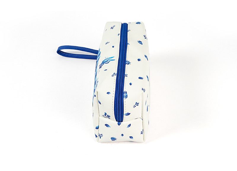 Multifunctional PU Leather Makeup Pouch Bag With Handle