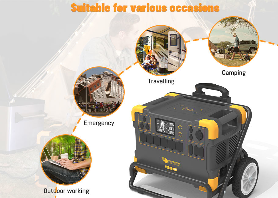 2kw Lithium Battery Solar Generator portable All In One Solar Power Generator