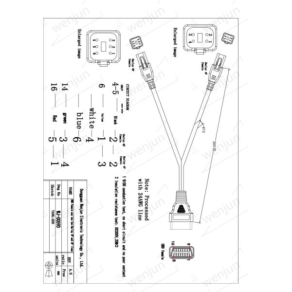 Compatible OBD2 Y Cable Female To 4PIN 6PIN For Harley Motorcycle