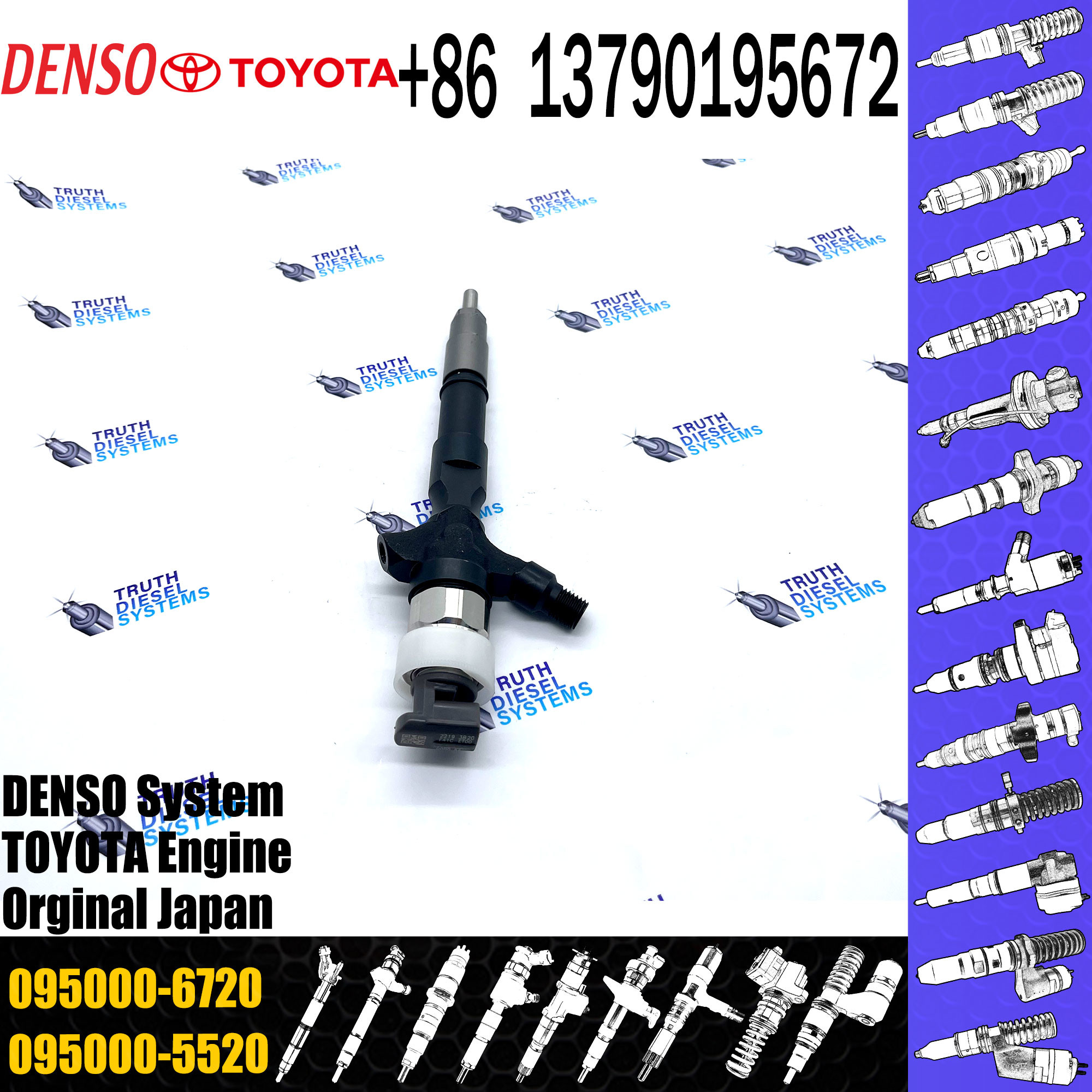 Diesel common rail injector 095000 6720 0950006720 095000-6720 for diesel injector