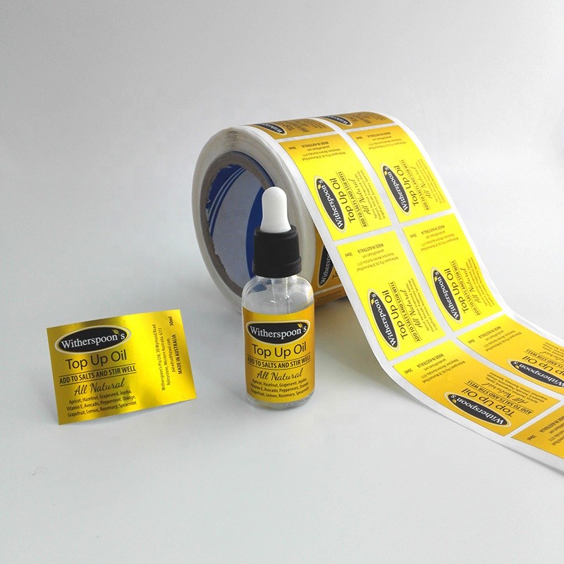 ISO8317 Waterproof Bottle Label , Wear Resistant Clear BOPP Labels