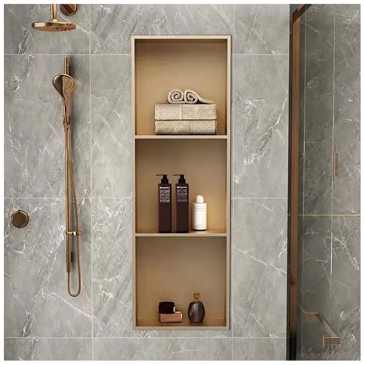 OEM Stainless Steel Niche Square Wall Shower Embedded Bathroom Metal Niche