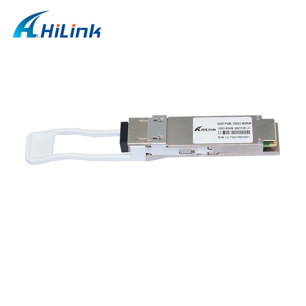 QSFP28 100G EML+PIN Optical Transceiver Modules ZR4-Lite 60KM SMF Dual LC With FEC