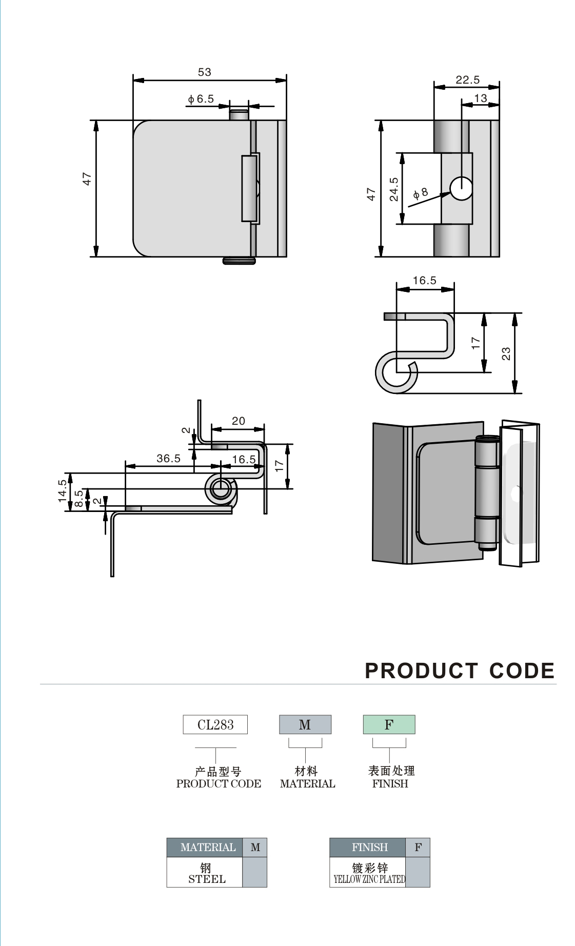 Natural Light Type Zinc Alloy Hinges Zinc Plated For Cabinet Door