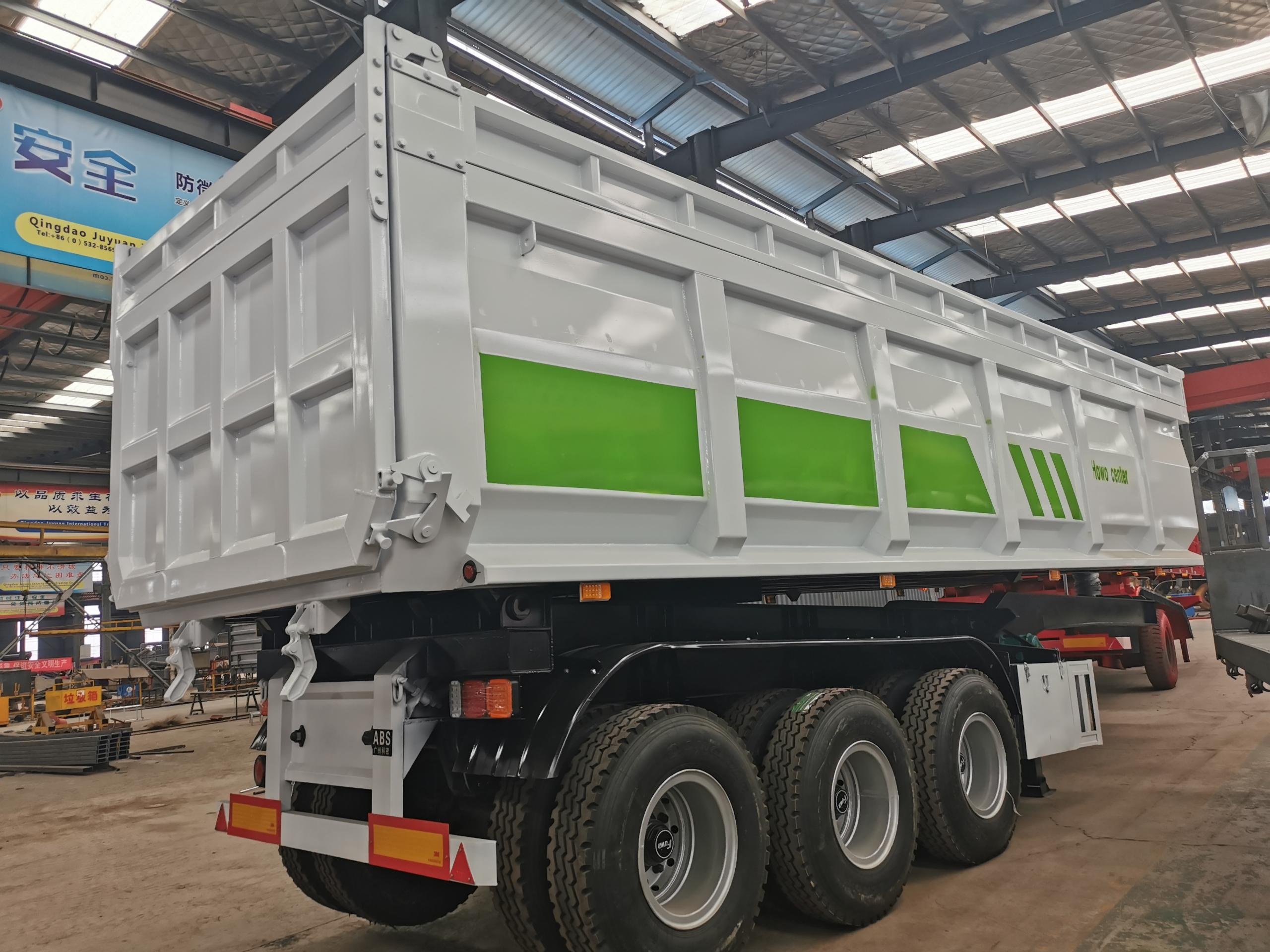 100 Tons Double Axles U Shaped End Rear Tipper Dumper Semi Truck Trailer for in Market