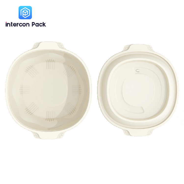 Bagasse Cornstarch Disposable Plates Eco Friendly For Food Packaging