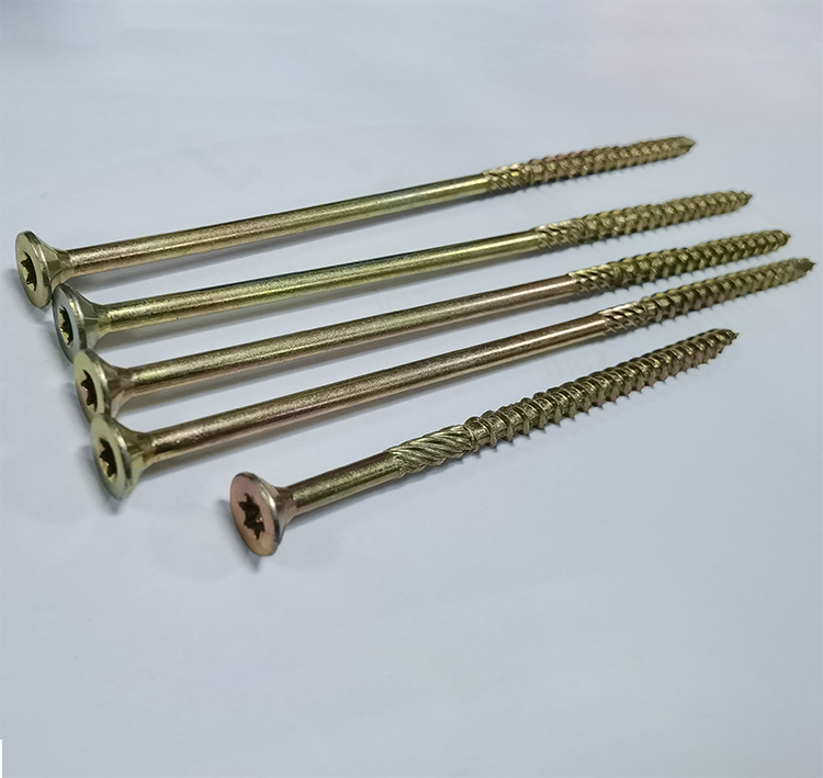 Double Coutnersunk Torx CSK Chipboard Screw Yellow Type 17 Torx Multi Purpose Wood Screws