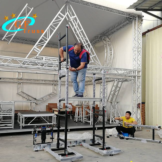 Outdoor Aluminum LED Screen Wall Ground Support Stand For Cabinets