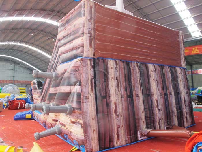 Pirate Ship Style Inflatable Dry Slide In 10x6x3m / Customized Size