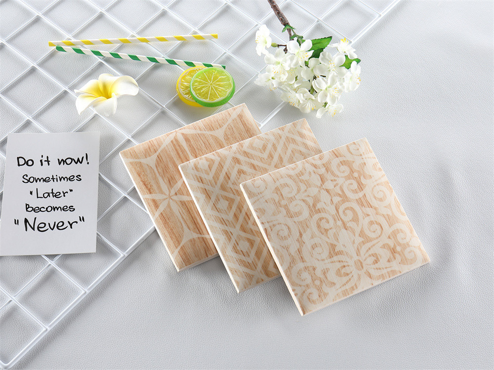 Yellow 152x152mm Mosaic Ceramic Wall Bread Tiles For Living Room And Bathroom