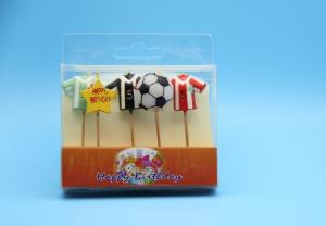 Buy cheap Football Suit Shaped Birthday Candles For Kids Gift Eco Friendly Smokeless product